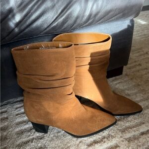 Blondo Women's Brown Suede Heeled Boots